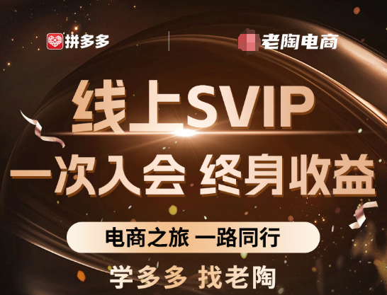 老陶电商拼多多线上SVIP25年3月更新(价值1780元)