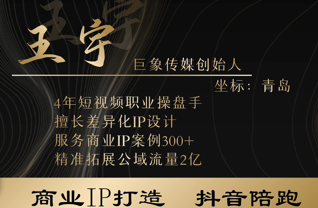 王宇巨象传媒商业IP线下课