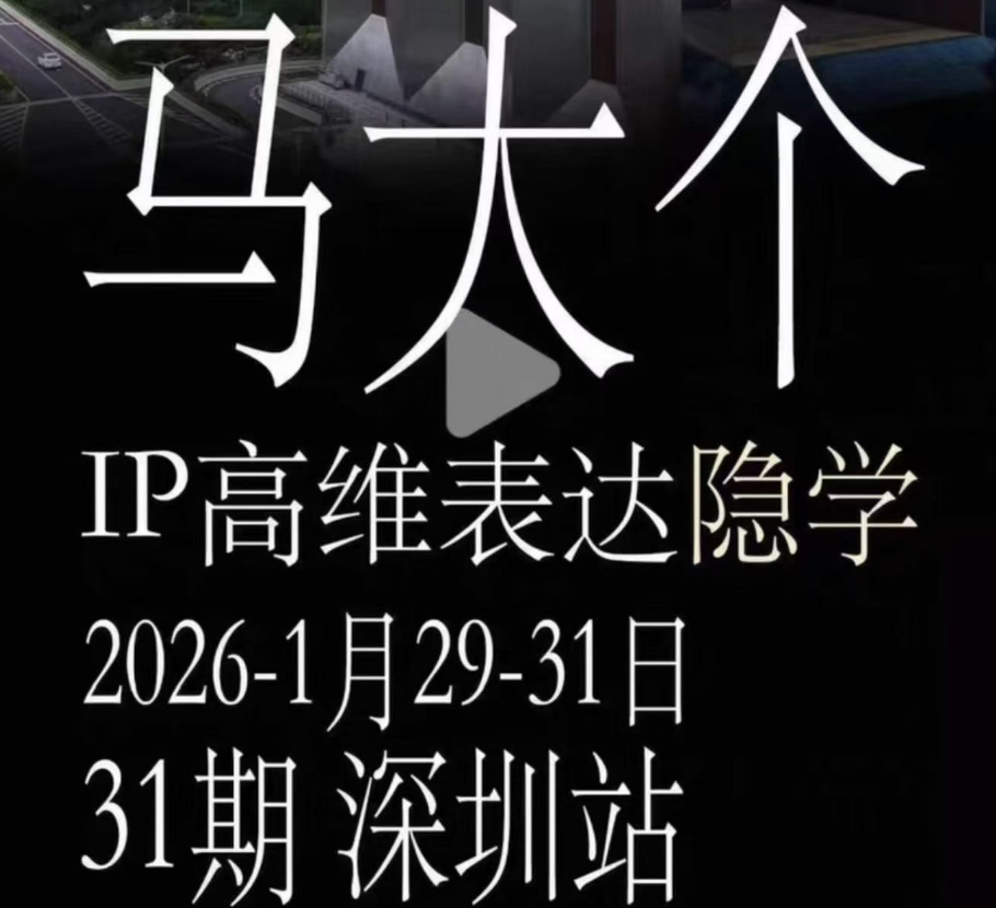 马大个《IP高维表达》全套12800元线下大课笔记