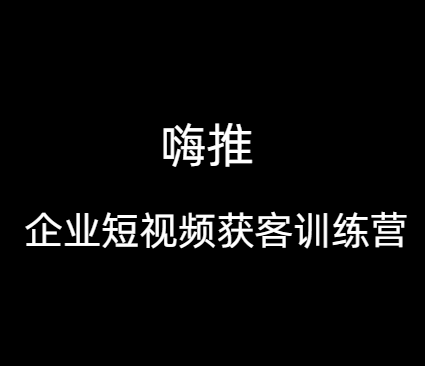 嗨推-企业短视频获客广州线下课(价值3980元)