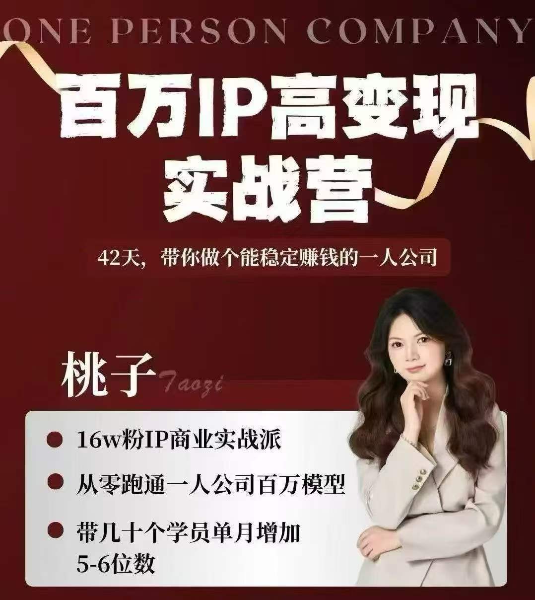 桃子-百万IP高变现实战营2026(价值3980元)