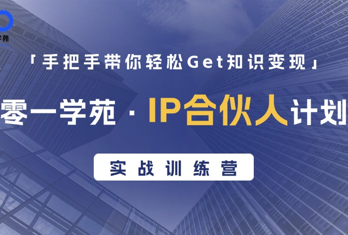 零一学苑·IP合伙人计划实战训练营(价值3980元)